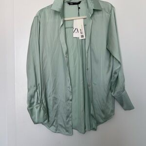 New! Zara Women’s Green Shirt